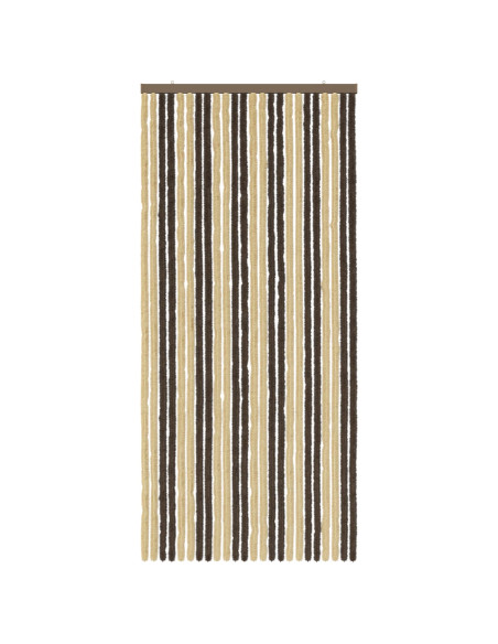 Tenda per insetti in chenille Marrone scuro e beige