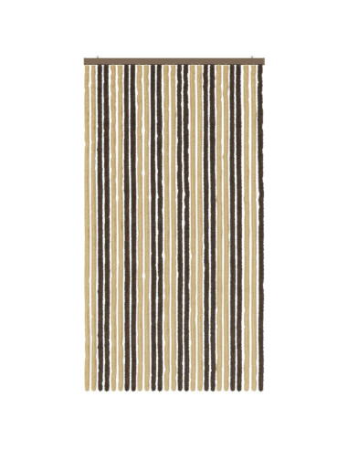 Tenda per insetti in chenille Marrone Scuro e Beige