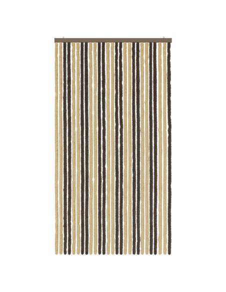 Tenda per insetti in chenille Marrone Scuro e Beige