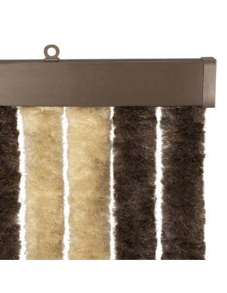 Tenda per insetti in chenille Marrone Scuro e Beige