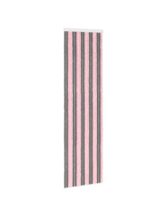 Tenda per insetti in chenille Grigio Argento e Rosa 56 x 200 cm 2