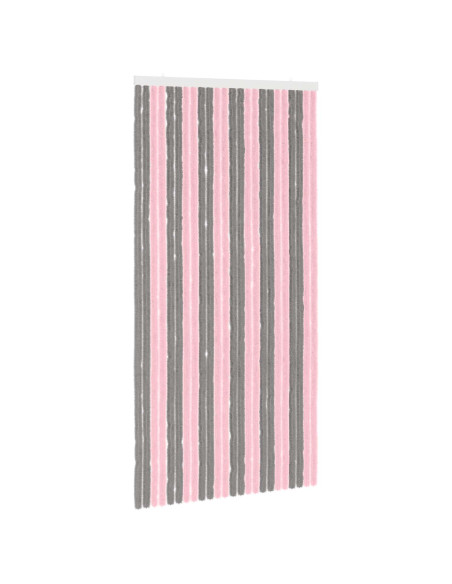 Tenda per insetti in chenille Grigio Argento e Rosa