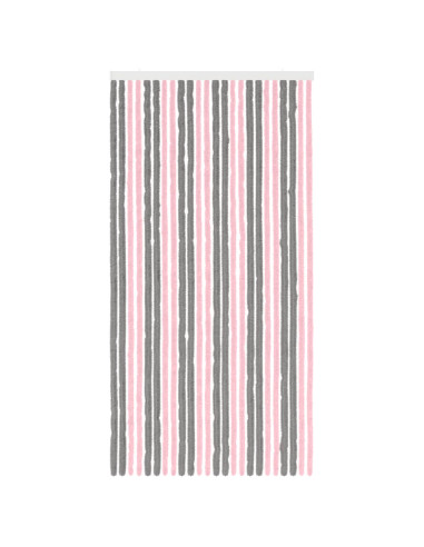 Tenda per insetti in chenille Grigio Argento e Rosa