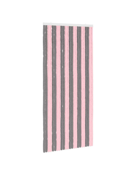 Tenda per insetti in chenille Grigio Argento e Rosa