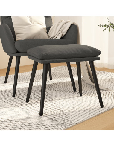 Poggiapiedi Grigio Scuro 45x29,5x35 cm in Tessuto