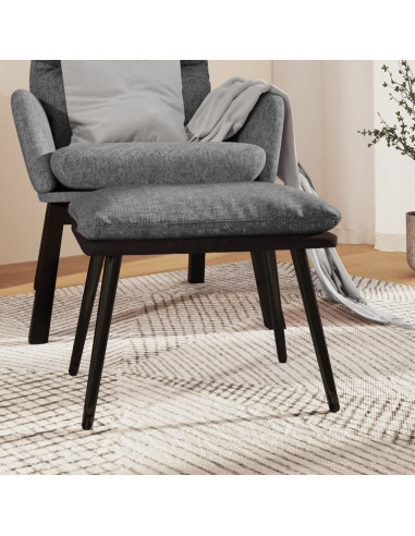 Sgabello Grigio Chiaro 45x29,5x35cm in Tessuto e Similpelle