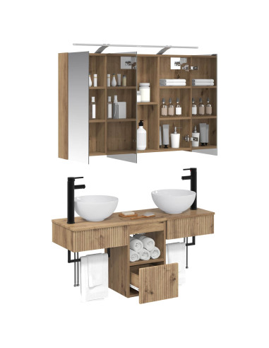 Set di Armadi da Bagno 4 pcs 100 x 14,5 x 70 cm