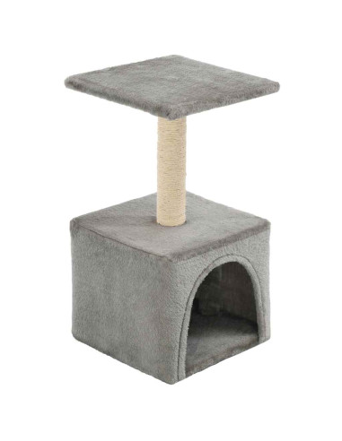 Albero per Gatti con Tiragraffi in Sisal 55 cm Grigio
