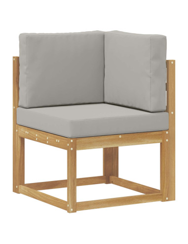 Set di divani da esterno 4 pcs Bianco e Grigio Chiaro