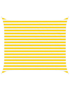 Vela da ombra solare Giallo e Bianco 2,5 x 3 m 2