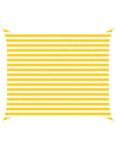 Vela da ombra solare Giallo e Bianco 2,5 x 3 m
