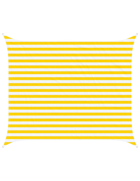 Vela da ombra solare Giallo e Bianco 2,5 x 3 m