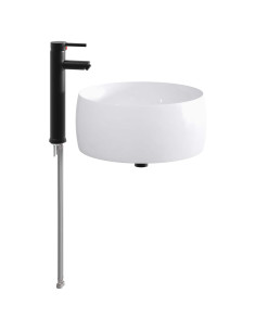 Lavabo da bagno Nero Opaco 38,5 x 38,5 x 16 cm Metallo