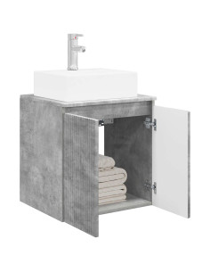 Mobile Lavabo da Parete Grigio Cemento 49,5 x 41 x 62,5 cm 2