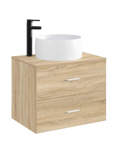 Lavabo da bagno Nero Opaco 38,5 x 38,5 x 16 cm Metallo