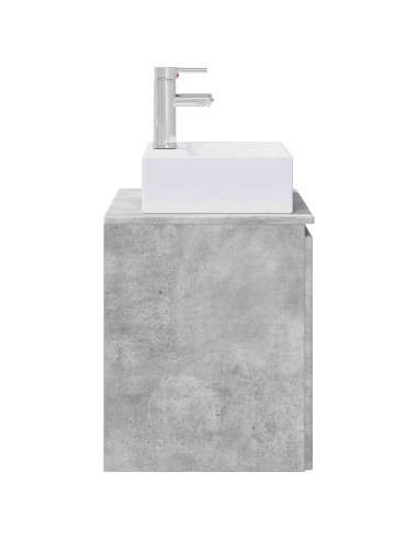 Mobile Lavabo da Parete Grigio Cemento 49,5 x 41 x 62,5 cm