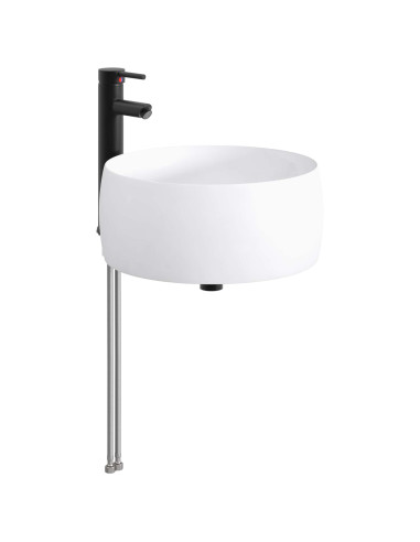 Lavabo da bagno Nero Opaco 38,5 x 38,5 x 16 cm Metallo