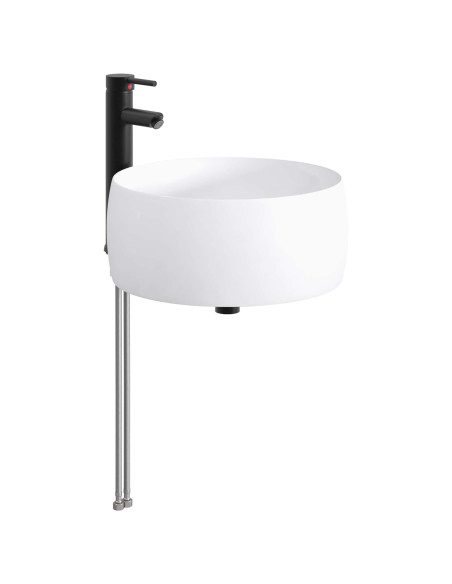 Lavabo da bagno Nero Opaco 38,5 x 38,5 x 16 cm Metallo