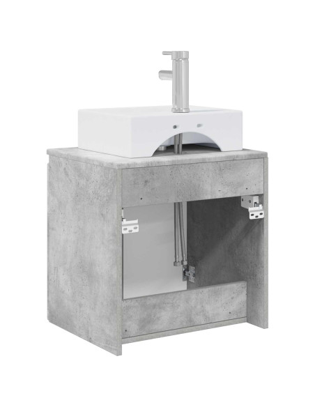 Mobile Lavabo da Parete Grigio Cemento 49,5 x 41 x 62,5 cm
