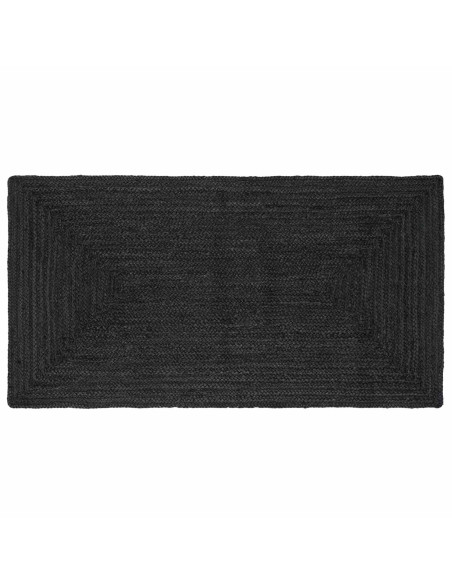 Tappeti per area Rettangolare Grigio Scuro 80 x 150 cm Juta
