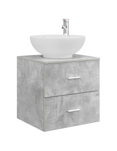 Mobile Lavabo da Parete Grigio Cemento 49,5 x 44,5 x 66,5 cm
