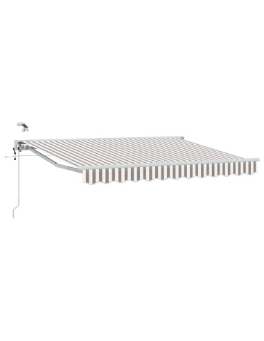 Tettuccio Elettrico Retrattile Grigio chiaro e bianco 3 x 2,5 m