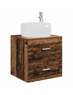 Mobile Lavabo da Parete Legno antico 49,5 x 44,5 x 66 cm