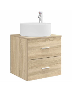 Mobile Lavabo da Parete Rovere Sonoma 49,5 x 44,5 x 65,5 cm