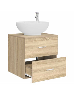 Mobile Lavabo da Parete Rovere Sonoma 49,5 x 44,5 x 66,5 cm 2