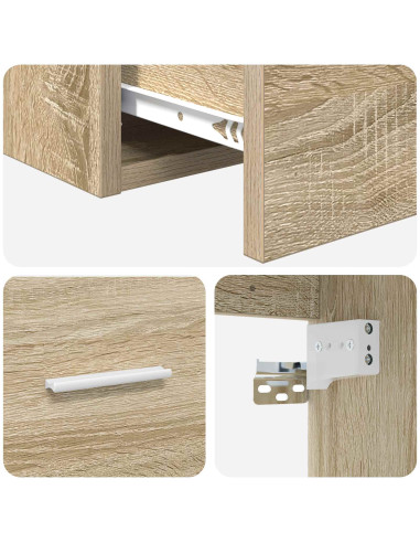 Mobile Lavabo da Parete Rovere Sonoma 49,5 x 44,5 x 66,5 cm