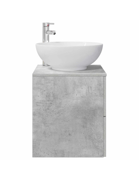 Mobile Lavabo da Parete Grigio Cemento 49,5 x 44,5 x 66,5 cm