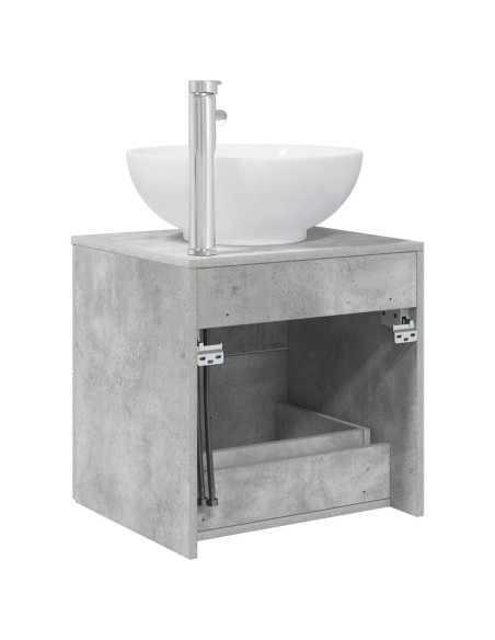 Mobile Lavabo da Parete Grigio Cemento 49,5 x 44,5 x 66,5 cm