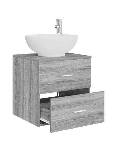 Mobile Lavabo da Parete Sonoma grigio 49,5 x 44,5 x 66,5 cm