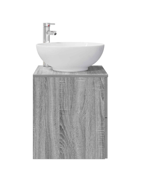 Mobile Lavabo da Parete Sonoma grigio 49,5 x 44,5 x 66,5 cm