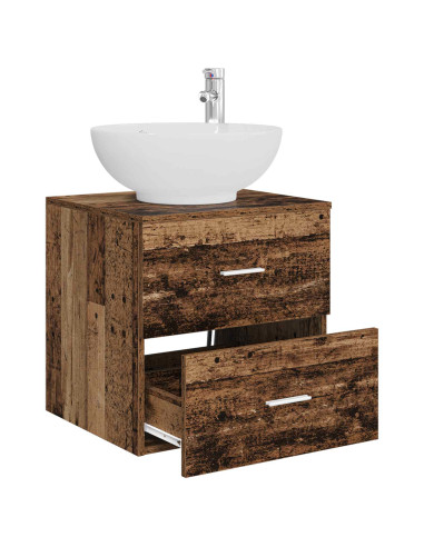 Mobile Lavabo da Parete Legno antico 49,5 x 44,5 x 66,5 cm