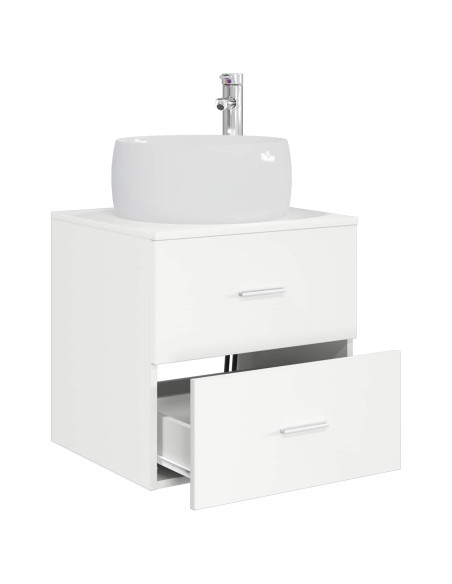 Mobile Lavabo da Parete Bianco 49,5 x 44,5 x 66 cm