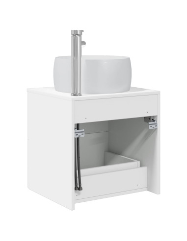 Mobile Lavabo da Parete Bianco 49,5 x 44,5 x 66 cm