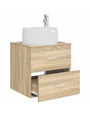 Mobile Lavabo da Parete Rovere Sonoma 49,5 x 44,5 x 66 cm