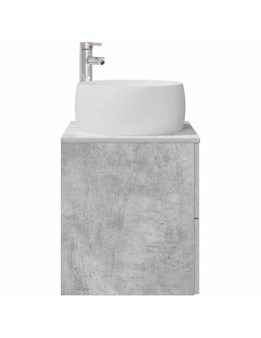 Mobile Lavabo da Parete Grigio Cemento 49,5 x 44,5 x 66 cm