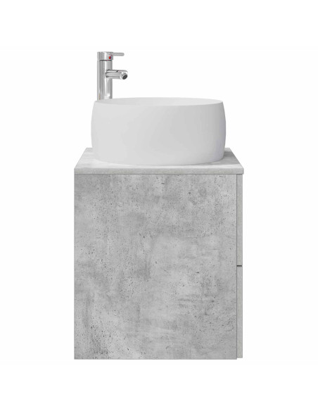 Mobile Lavabo da Parete Grigio Cemento 49,5 x 44,5 x 66 cm