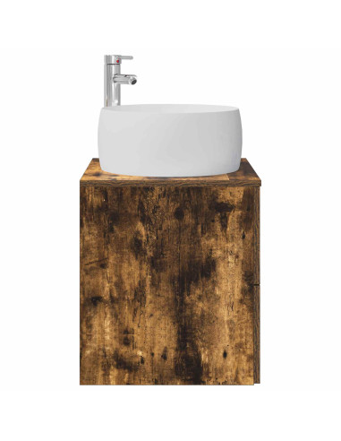 Mobile Lavabo da Parete Rovere Fumo 49,5 x 44,5 x 66 cm