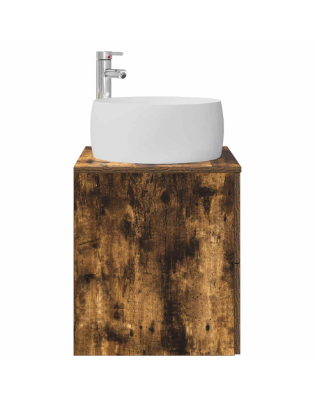 Mobile Lavabo da Parete Rovere Fumo 49,5 x 44,5 x 66 cm