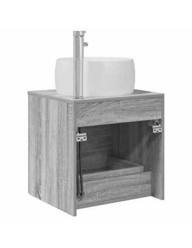 Mobile Lavabo da Parete Sonoma grigio 49,5 x 44,5 x 66 cm