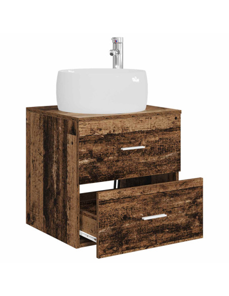 Mobile Lavabo da Parete Legno antico 49,5 x 44,5 x 66 cm