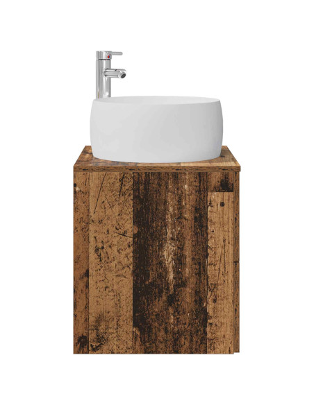 Mobile Lavabo da Parete Legno antico 49,5 x 44,5 x 66 cm