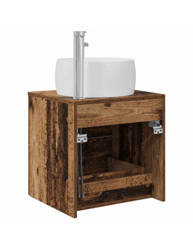 Mobile Lavabo da Parete Legno antico 49,5 x 44,5 x 66 cm