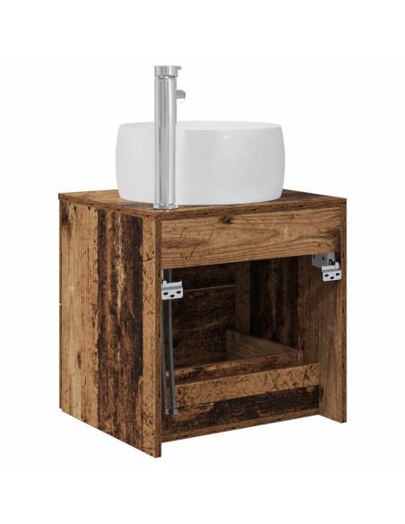 Mobile Lavabo da Parete Legno antico 49,5 x 44,5 x 66 cm