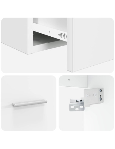Mobile Lavabo da Parete Bianco 49,5 x 44,5 x 65,5 cm