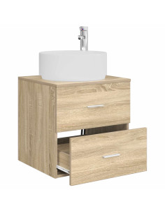 Mobile Lavabo da Parete Rovere Sonoma 49,5 x 44,5 x 65,5 cm 2
