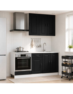 Unità Cucina KALMAR 5 pcs Nero Legno ingegnerizzato